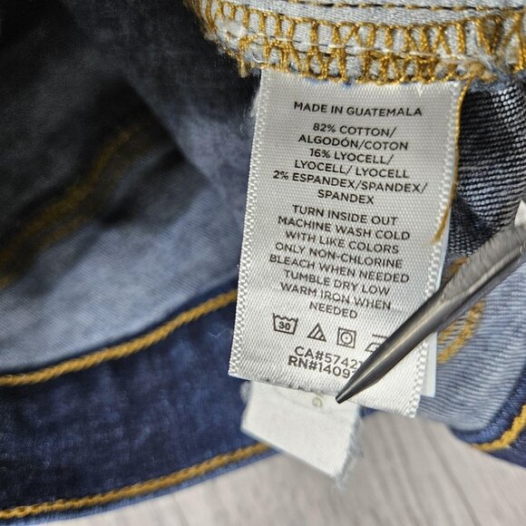 LOFT Jeans Womens 6 Blue Mid Rise Super Skinny Dark Wash Stretch Denim Pants - Picture 6 of 11